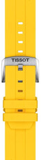 Curea de silicon Tissot T852.050.993 22mm, culoarea galbenă, Quick Release