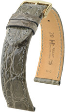 Hirsch Genuine Croco Leather Strap L 18920830-7, gri, piele de crocodil, lungime L, eliberare rapidă