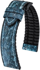 Curea din piele Hirsch Stone L 0925044080-5, albastru, lungime L, eliberare rapidă