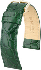 Curea din piele Hirsch Crocograin 12302840NQ-1, culoarea verde, piele de vițel
