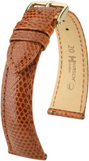 Curea din piele Hirsch London 04366170-7, culoarea maro, piele de șopârlă, Quick Release