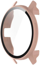 Capac de protecție (pro Garmin Venu 2S), plastic, culoarea roz + sticlă