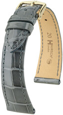 Curea din piele Hirsch London 04307130-7, culoarea gri, piele de aligator, Quick Release