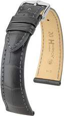 Curea din piele Hirsch London 04307139-2, culoarea gri, piele de aligator, Quick Release