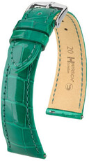 Curea din piele Hirsch London 04307140-2, culoarea verde, piele de aligator, Quick Release