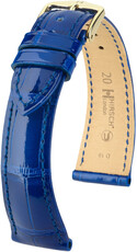 Curea din piele Hirsch London 04307182-7, culoarea albastră, piele de aligator, Quick Release