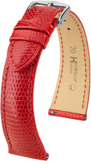Curea din piele Hirsch London L 04366020-2, roșu, piele de șopârlă, lungime L, eliberare rapidă