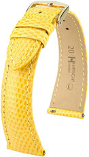 Curea din piele Hirsch London L 04366072-7, galben, piele de șopârlă, lungime L, eliberare rapidă