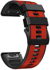 Curea de silicon Ricardo 22mm (pro Garmin Fenix 8/7/6 (47mm), Epix 2 aj.), culoarea roșie, QuickFit
