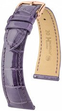 Curea din piele Hirsch London L 04307084-7, violet, piele de aligator, lungime L, eliberare rapidă