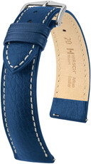 Curea din piele Hirsch Boston 01302180-2, albastru, piele de vițel, lungime M, Quick Release