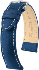 Curea din piele Hirsch Boston L 01302080-2, albastru, piele de vițel, lungime L, Quick Release