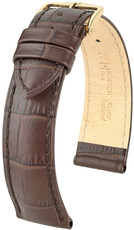 Curea din piele Hirsch Duke 01028110OE-1, maro, piele de vițel, open end (pentru tije fixe), lungime M