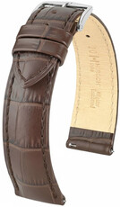 Curea din piele Hirsch Duke S 01028310-2, maro, piele de vițel, lungime S, Quick Release