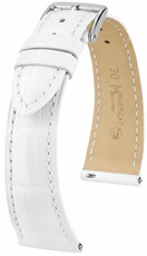 Curea din piele Hirsch London 04207100-2, culoarea albă, piele de aligator, Quick Release