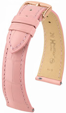 Curea din piele Hirsch London 04207122-7, culoarea roz, piele de aligator, Quick Release