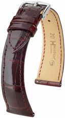 Curea din piele Hirsch London 04207160-2, culoarea roșie, piele de aligator, Quick Release