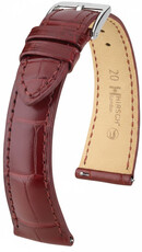 Curea din piele Hirsch London 04207169-2, culoarea roșie, piele de aligator, Quick Release