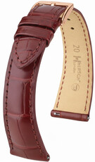 Curea din piele Hirsch London 04207169-7, culoarea roșie, piele de aligator, Quick Release