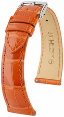 Curea din piele Hirsch London 04207177-2, culoarea portocaliu, piele de aligator, Quick Release