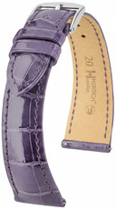 Curea din piele Hirsch London 04207184-2, culoarea violet, piele de aligator, Quick Release