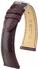 Curea din piele Hirsch London 04266160-2, culoarea roșie, piele de șopârlă, Quick Release