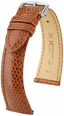 Curea din piele Hirsch London 04266170-2, culoarea maro, piele de șopârlă, Quick Release