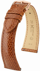Curea din piele Hirsch London 04266170-7, culoarea maro, piele de șopârlă, Quick Release