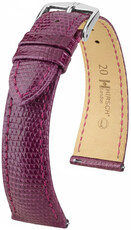 Curea din piele Hirsch London 04266187-2, culoarea violet, piele de șopârlă, Quick Release