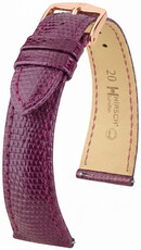 Curea din piele Hirsch London 04266187-7, culoarea violet, piele de șopârlă, Quick Release