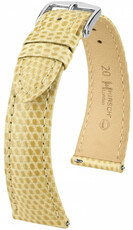 Curea din piele Hirsch London 04266190-2, culoarea bej, piele de șopârlă, Quick Release