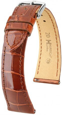 Curea din piele Hirsch London L 04207070-2, maro, piele de aligator, lungime L, Quick Release