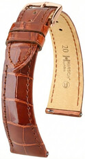 Curea din piele Hirsch London L 04207070-7, maro, piele de aligator, lungime L, Quick Release