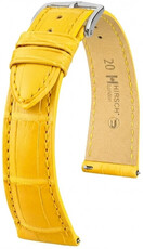 Curea din piele Hirsch London L 04207072-2, galben, piele de aligator, lungime L, Quick Release