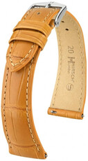 Curea din piele Hirsch London L 04207075-2, maro, piele de aligator, lungime L, Quick Release