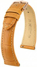 Curea din piele Hirsch London L 04207075-7, maro, piele de aligator, lungime L, Quick Release