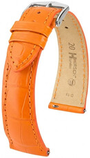 Curea din piele Hirsch London L 04207076-2, portocaliu, piele de aligator, lungime L, Quick Release