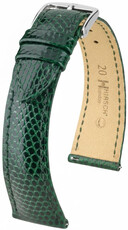 Curea din piele Hirsch London L 04266040-2, verde, piele de șopârlă, lungime L, Quick Release