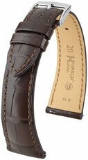Curea din piele Hirsch London L 04307017-2, maro, piele de aligator, lungime L, Quick Release