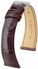 Curea din piele Hirsch London L 04307060-2, roșie, piele de aligator, lungime L, Quick Release