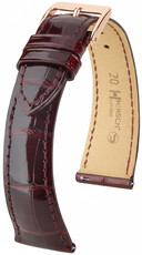 Curea din piele Hirsch London L 04307060-7, roșie, piele de aligator, lungime L, Quick Release