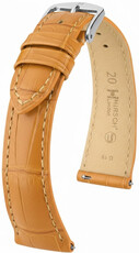 Curea din piele Hirsch London L 04307075-2, maro, piele de aligator, lungime L, Quick Release