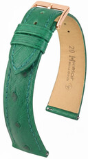 curea din piele Hirsch Massai Ostrich L 04262040-7, verde, piele de struț, lungime L, Quick Release