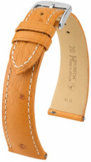 Curea din piele Hirsch Massai Ostrich L 04262074-2, maro, piele de struț, lungime L, Quick Release