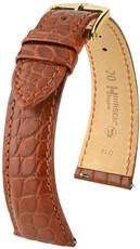 Curea din piele Hirsch Regent L 04107079-1, portocaliu, piele de aligator, lungime L, Quick Release