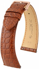 Curea din piele Hirsch Regent L 04107079-7, portocaliu, piele de aligator, lungime L, Quick Release