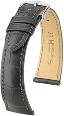 Curea din piele Hirsch London L 04207039-2, gri, piele de aligator, lungime L, Quick Release