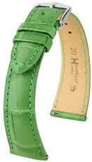 Curea din piele Hirsch London L 04207042-2, verde, piele de aligator, lungime L, Quick Release