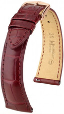Curea din piele Hirsch London L 04207069-7, roșu, piele de aligator, lungime L, Quick Release
