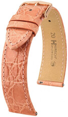 Curea din piele Hirsch Genuine Croco L 01808022-7, portocaliu, piele de crocodil, lungime L, Quick Release